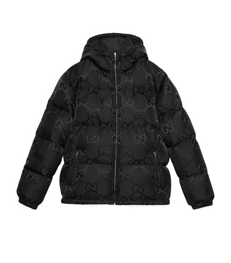 big red gucci jacket|Gucci black puffer jacket.